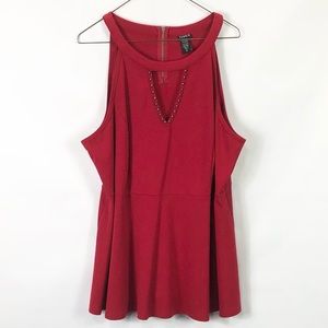 Torrid red stretch sleeveless top shirt women’s size 4